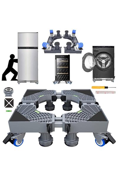 Generic حامل ثلاجة صغير من yuangaoshow مزود بقاعدة متحركة مع 4 عجلات ثلاجة قا...