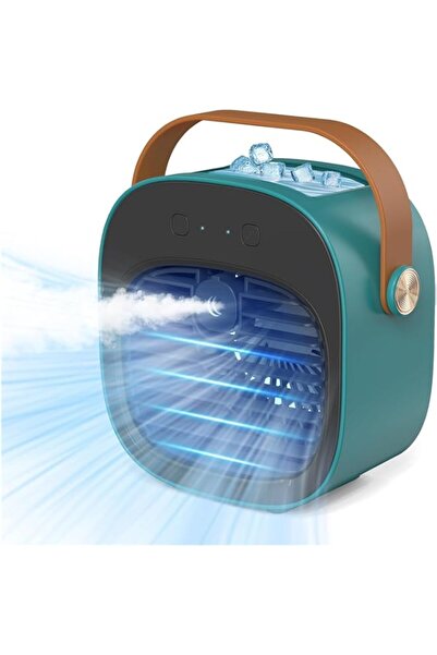 Generic مكيف هواء محمول من تزوييق - مبرد هواء شخصي قابل لإعادة الشحن بقوة 4000 مللي أمبير في الساعة مع 3 سرعات ومدة 5-1