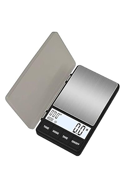 Generic ميزان قهوة رقمي صغير من خزنة، 1000 جرام/0.1 جرام، ميزان جيب مع وظيفة توقيت، شاشة إلكترونية ذكية
