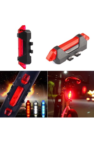 HerşeyVarBurda Scooter ve Bisiklet Uyumlu LED Arka Işık – 4 Modlu, Su Geçirme...