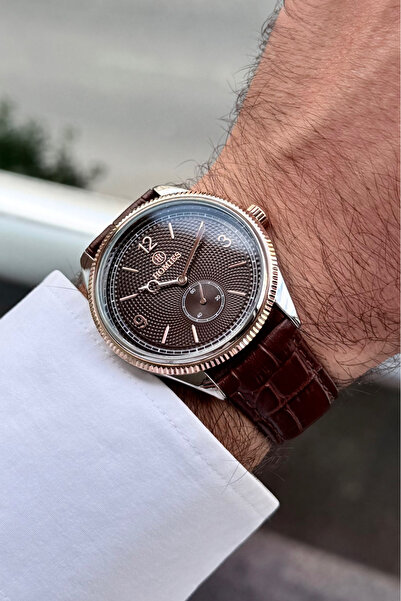 Homies Özel Günler için Hediyelik Erkek Kol Saati Kahverengi Deri Kayış Özel ...