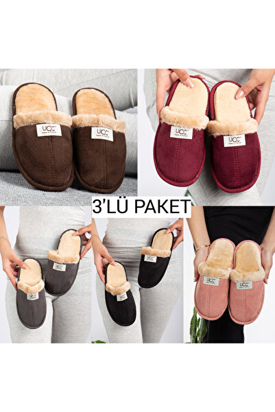 Jackers 3-Piece Unisex Guest Bohça Balcony Dowry House Slippers