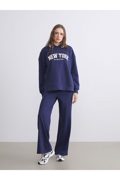 LC Waikiki Two Mt Shop Quality Lcw Modest Navy Blue 3 Thread Plain Standard &...