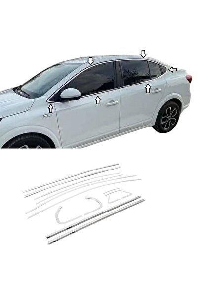 Life Tuning Renault Taliant Krom Cam Çıtası Tam Tur 16 Parça 2020+ Sonrası