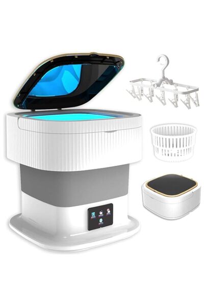 Generic Pretocter 11.5L Foldable Washing Machine Travel Portable Washing Machines with Bucket and Folding Ha