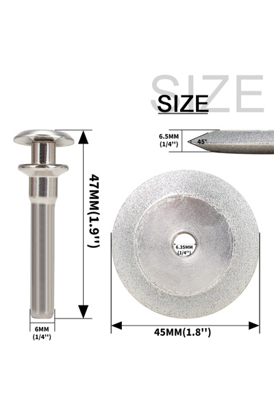 Choice1 قرص تجليخ ماسي من نوندونكو، 45 مم، 45 درجة، قطعة واحدة، 20 مم/45 مم، ...
