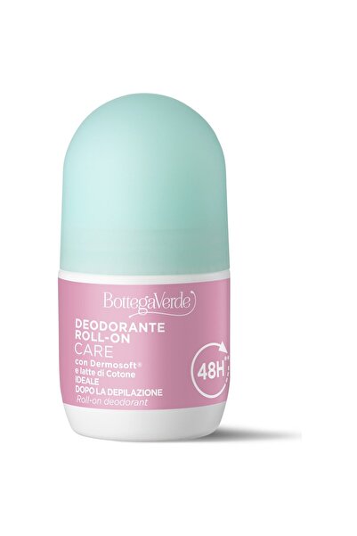 Bottega Verde Deodorant roll-on cu lapte de bumbac, pentru piele delicată și sensibilă, 50 ML