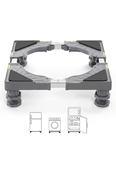 Generic حامل ثلاجة صغير من نيفيش، حامل ثلاجة قابل للتعديل بأربعة أقدام قوية، ...