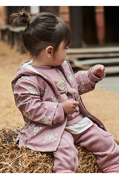 MAYORAL 1-4 Years Old Baby Girl Teddy Bear Printed Raincoat – Water Repellent...