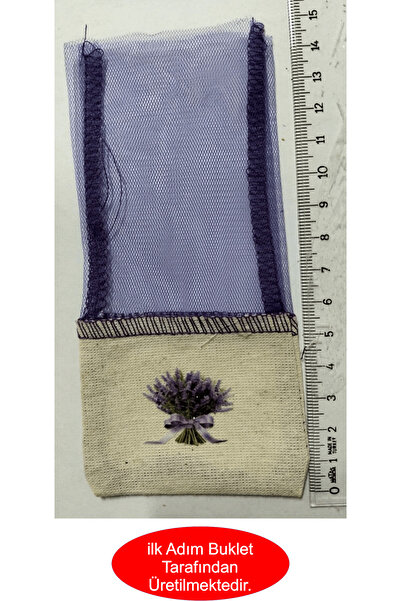 ilkadimbuklet 100 Adet Tüllü Baskı altı Hambez Lavanta kesesi, Hediye kesesi, Kına kesesi