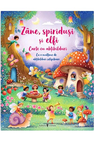 Editura Univers Zane, spiridusi si elfi. Carte cu abtibilduri, Fio