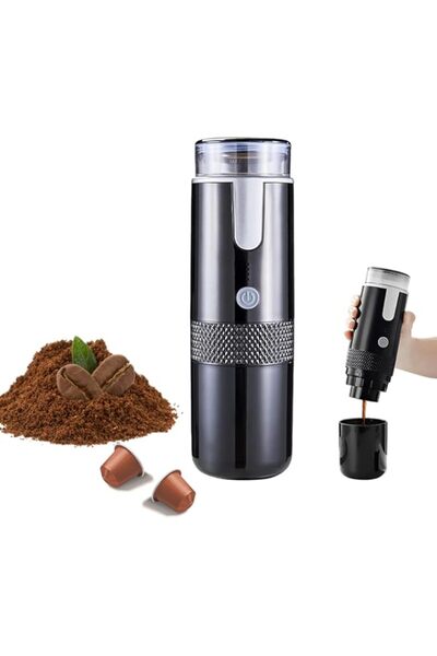 Generic آلة صنع قهوة إسبريسو كهربائية محمولة من جوشيدا، ماكينة صنع قهوة صغيرة محمولة قابلة لإعادة الشحن، متوافقة مع