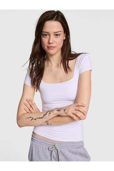 PİNK Base Esnek Kısa Kollu Tişört