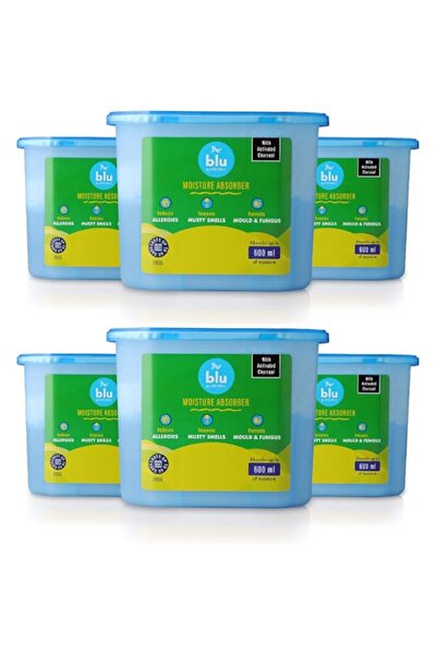 Generic بلو من أبسوربيا | ممتص الرطوبة بالفحم النشط | عبوة من 6 (280 جم × 6 ع...