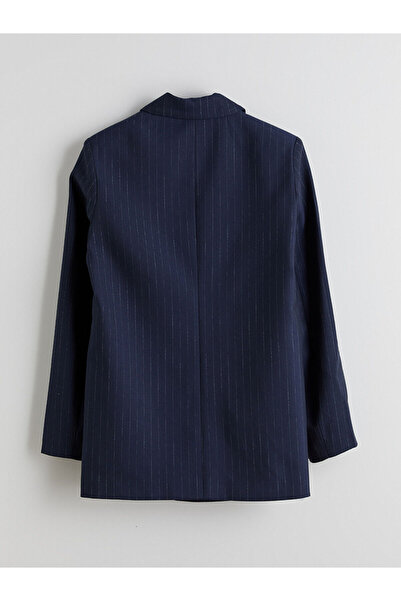 LC Waikiki Lacivert Çizgili Kadın Blazer Ceket