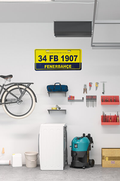 DURUSA Fenerbahçe Retro Plaka | MDF Ahşap Dekoratif Duvar & Araba Tabelası | Taraftar Hediyelik