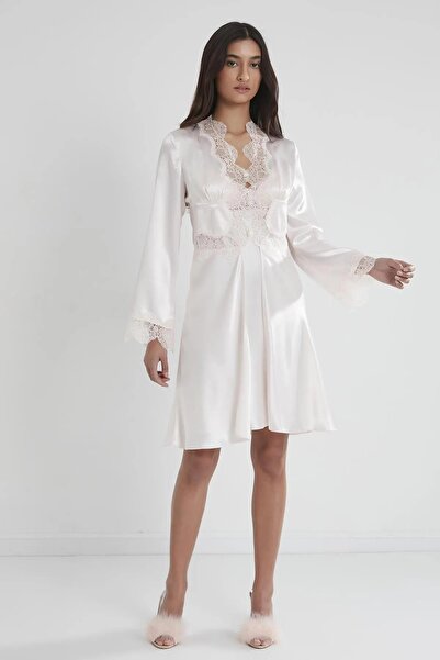 Mavelle Women's Nightgown Robe Shorts Set Pajama Set Satin Six-Piece Set - with Slippers Gift