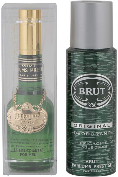 Brut Plexi For Men, Eau De Toilette Perfume, 100 ml + Gold Deodorant Spray, 200 ml