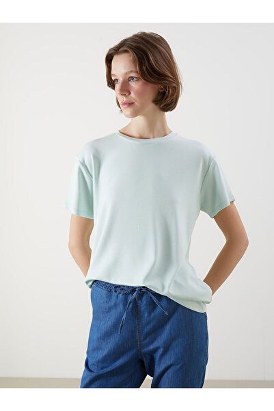 LC Waikiki Damen-T-Shirt mit Rundhalsausschnitt