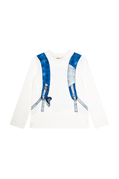 Miny Center Μακρυμάνικο μπλουζάκι με στάμπα με σακίδιο πλάτης Skateboard