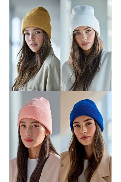 LAGRANZE Beretă simplă pentru femei Premium Basic, 4 piese