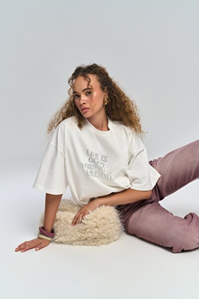 MAI STUDIOS CO. Baddie Oversize White T-Shirt