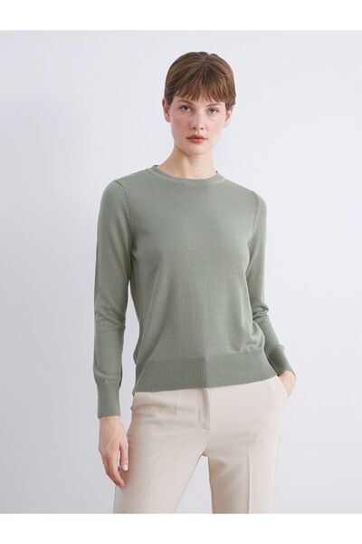 LC Waikiki طاقم الرقبة سترة تريكو المرأة