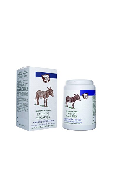 LAPTE MAGARITA LAPTE DE MAGARITA CU ALBASTRU DE METILEN COMPRIMATE MASTICABILE SUPLIMENT ALIMENTAR 20 TABLETE