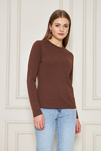 ESPİNA Cycling collar long sleeve basic t-shirt