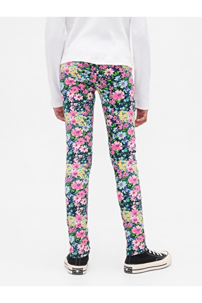 GAP Kız Çocuk Çok Renkli Çiçek Desenli Tayt