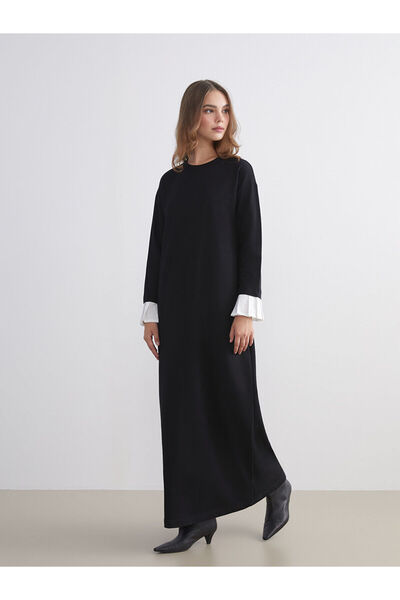 LC Waikiki Peak Yeni Sezon Bisiklet Yaka Sweat Elbise