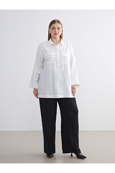 LC Waikiki İzr New Season Striped Women's Shirt Tunic