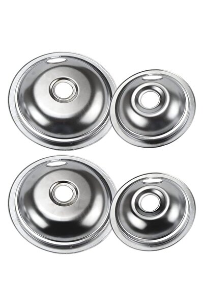 Generic مجموعة أوعية صينية التنقيط من الكروم لموقد الموقد من APPLIANCEMATES 316048413 و316048414، مكونة من 4 قطع بديلة لـ F