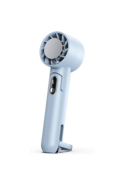 Generic مروحة صغيرة محمولة من IREES، مروحة شخصية محمولة مع شاشة LED، 5 سرعات، قابلة لإعادة الشحن عبر USB بسعة 4000 مللي أمبير في الساعة