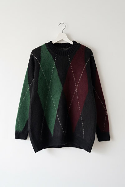 MODAQU Shardonlu Baklava Patterned Soft Sweater - Khaki