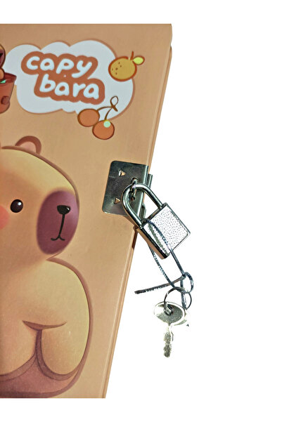 Limmy Capybara Memory Book (Diary) Locked Notebook 80 Sheets - Miskin