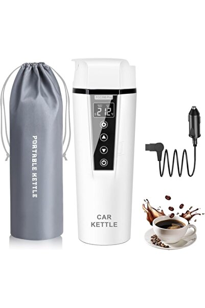 Generic Car Electric Kettle:12V/24V Portable Water Boiler Heated Travel Mug,Multiple Temperature Adjustable