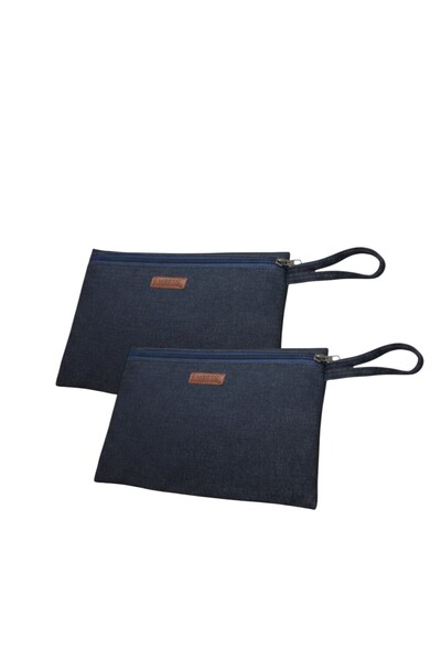 MEBES Denim Fabric Makeup, Personal Care, Medicine Handbag. Suitable for Wome...