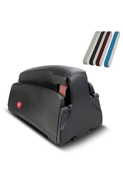 Generic مبراة سكاكين كهربائية من أونا لسكاكين المطبخ مع حزام شحذ بحبيبات 120/...