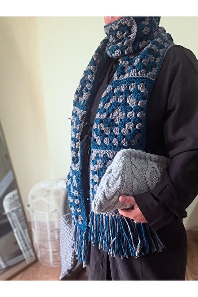 simarikcraft El Örgüsü Kışlık Motifli Atkı – Sıcacık ve Şık