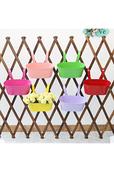 Flippy Decorațiune ghiveci, Flippy, model găleată suspendată, fier, diverse culori, 28 cm