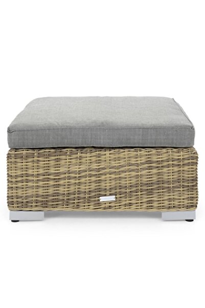 Maison Mex Garden/terrace stool, CAPE TOWN, L.77 l.77 H.32 cm, natural/grey