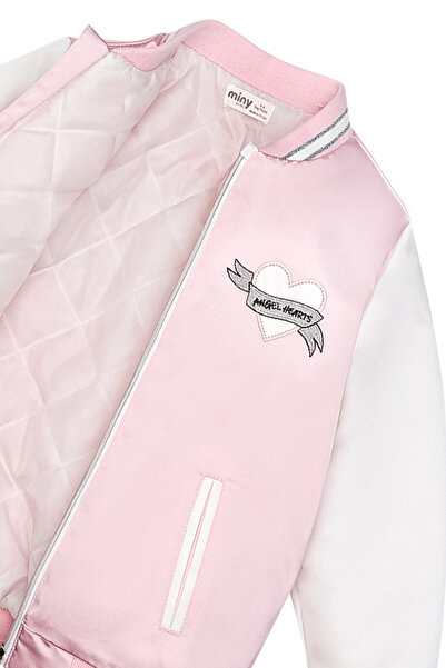 Miny Center Kalpli Pullu Nakışlı Saten Kolej Ceket