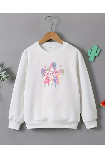 haha Star Printed Long Sleeve T-Shirt for Girls