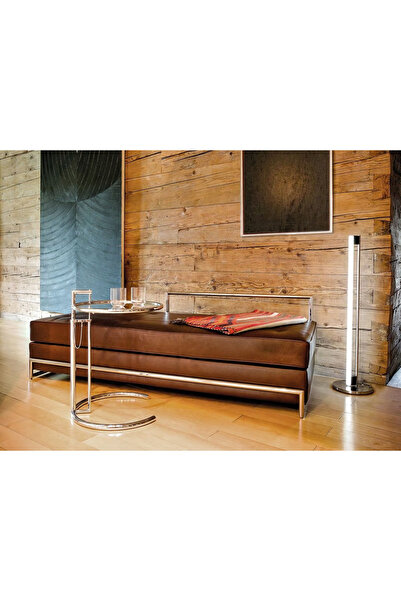 SCY Ovento Modern Metal Detaylı Puf Bench Ofis Lobi Koltuğu Kanepe