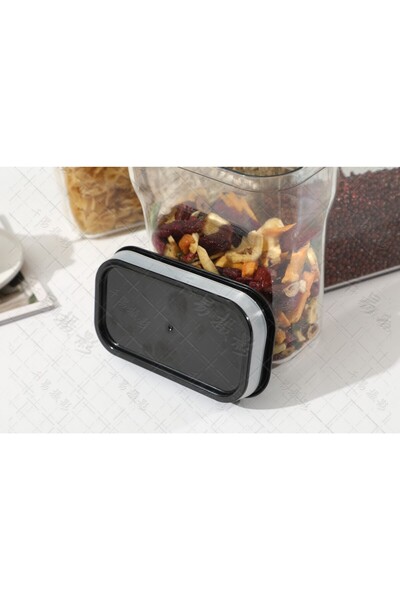 Flippy Plastic Container, Airtight 90° Lock, 2L, 20.5x10.5x27 cm, Transparent