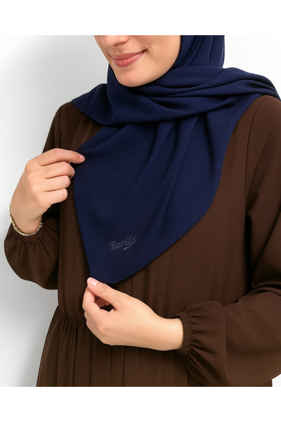 Bilenler Τζιν τετράγωνο κασκόλ – Αντιολισθητικό, άνετο και κομψό σε μπλε ναυτικό