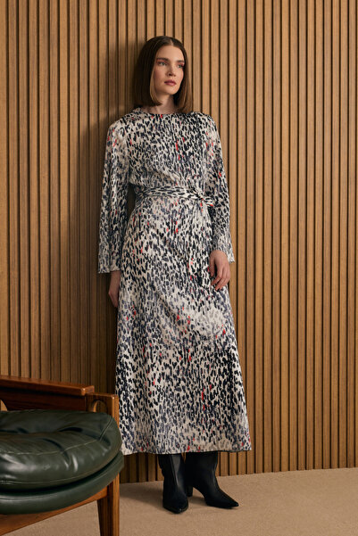 Aker Leopar Desenli Elbise