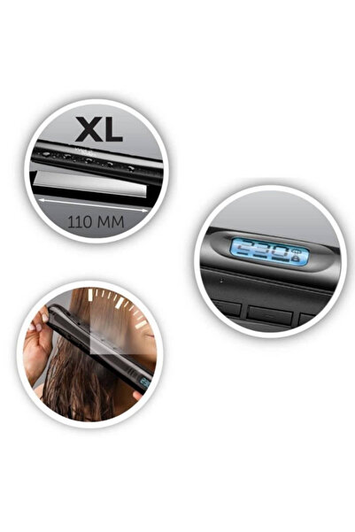 Remington S7307 Hair Straightener, Ceramic Plates 110mm, Auto. Shut-Off, Wet&Dry, Turbo Boost, Black