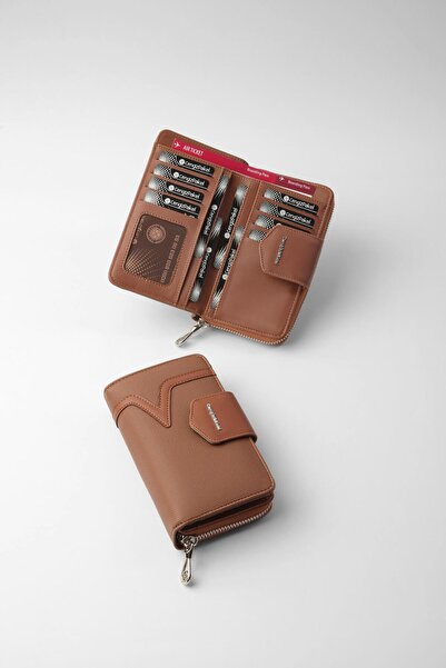 CENGİZ PAKEL Medium Size Women's Wallet – 65295L - Tan